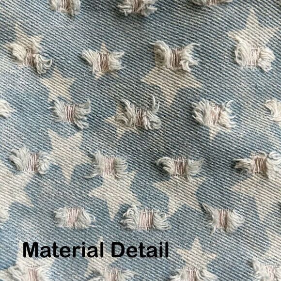 Distressed Denim Stars Backpack MMS Design Studios - Picture 4 of 10